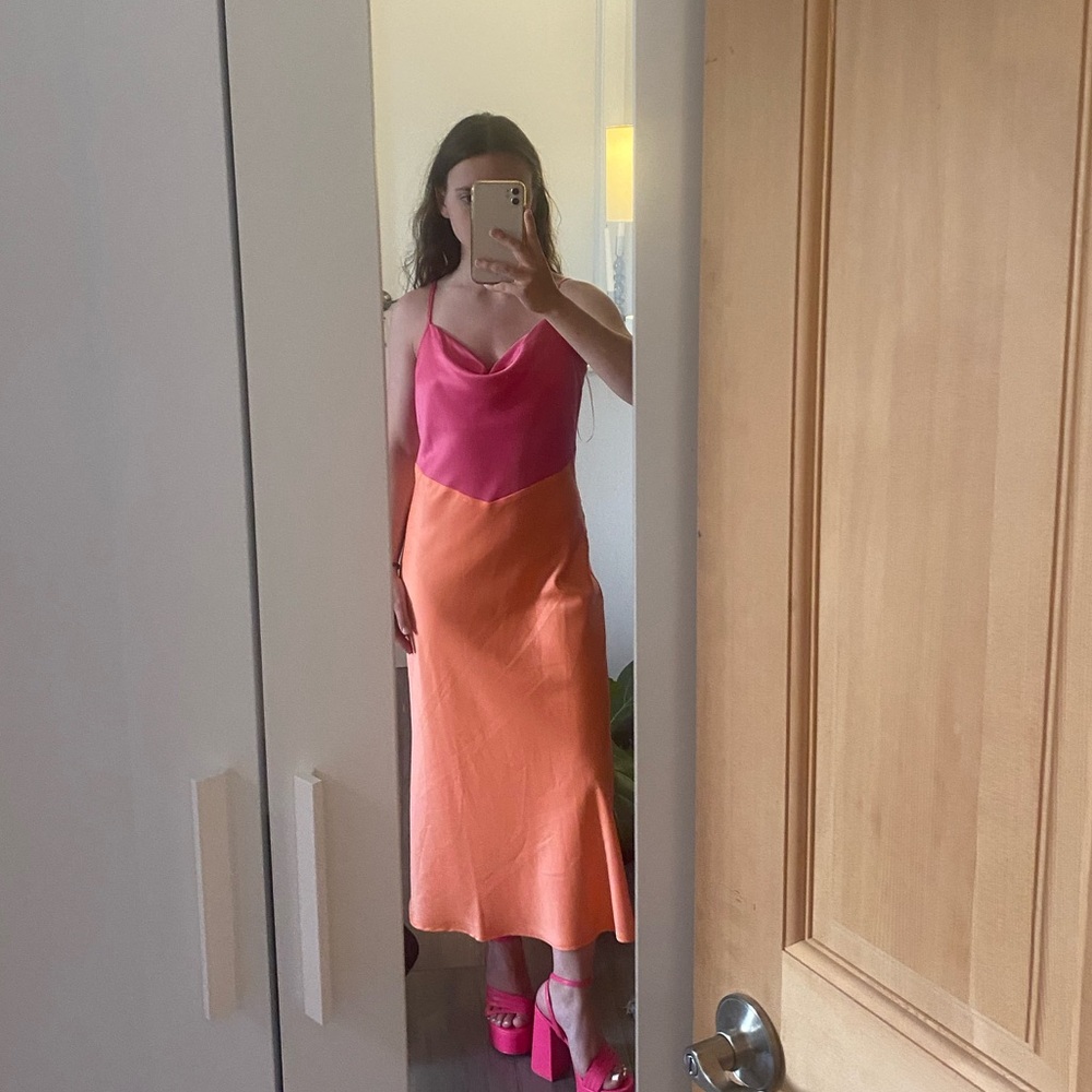 Satin midi dress